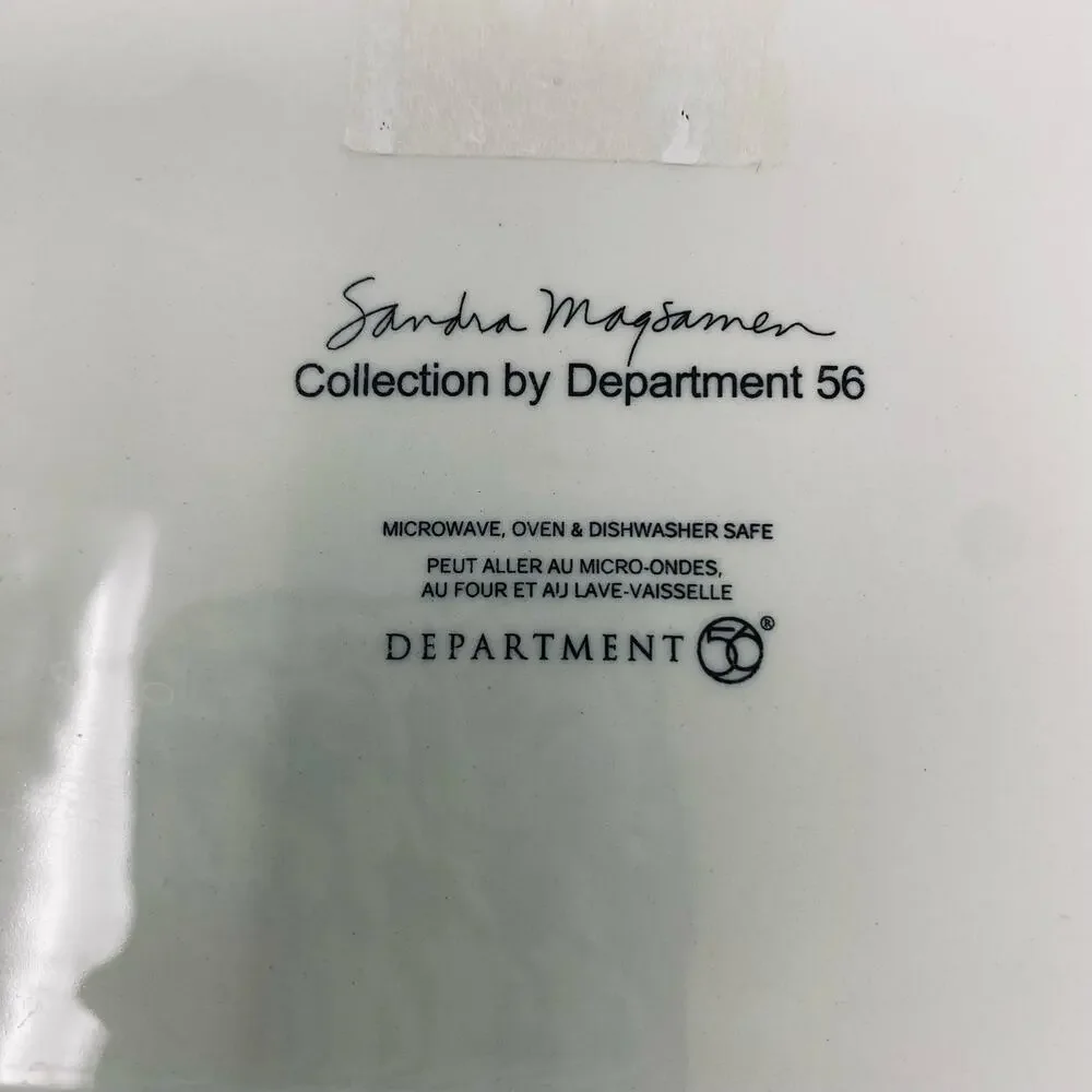 White Christmas Tree modern platter Sandra Magsamen Department 56